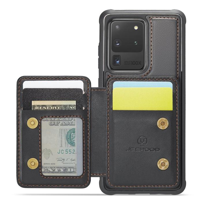 JEEHOOD - JEEHOOD J05 Samsung Galaxy S20 Ultra Skal Läder Svart