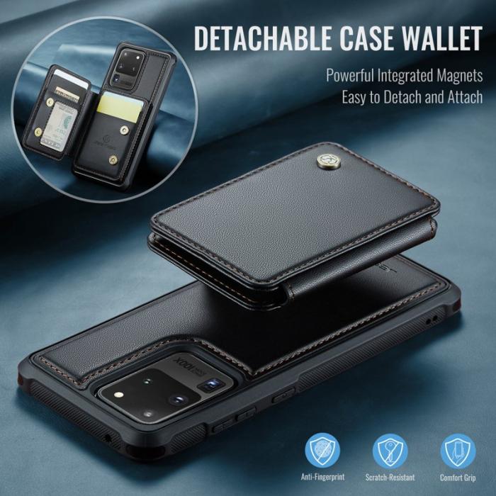 JEEHOOD - JEEHOOD J05 Samsung Galaxy S20 Ultra Skal Läder Svart