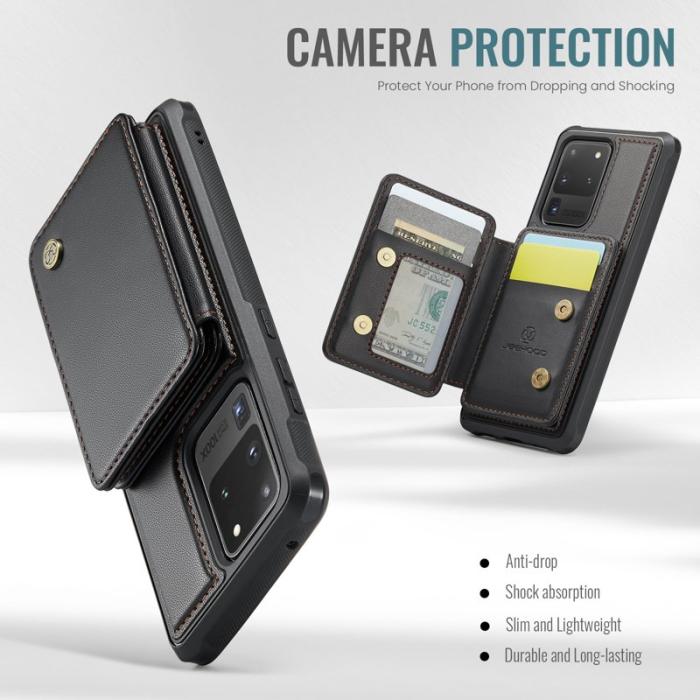 JEEHOOD - JEEHOOD J05 Samsung Galaxy S20 Ultra Skal Läder Svart