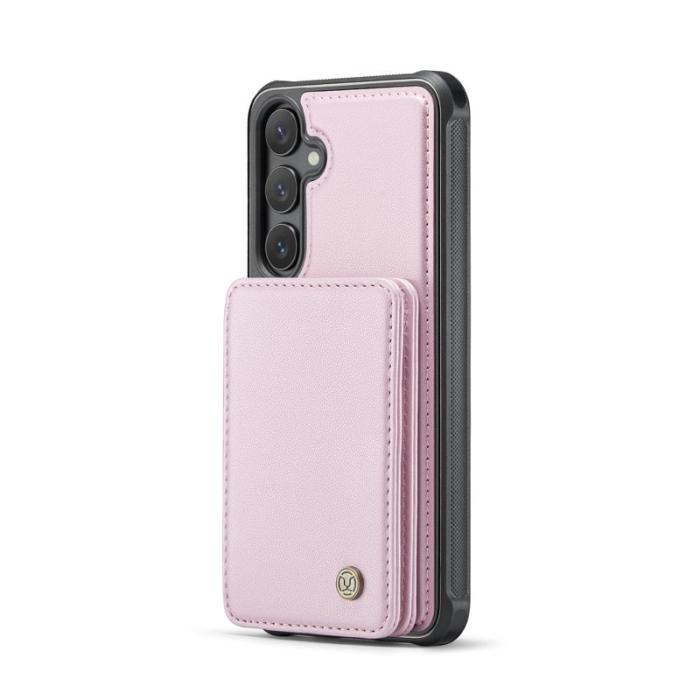 JEEHOOD - JEEHOOD J05 Samsung Galaxy S23 FE Skal Läder med Kortfack - Rosa