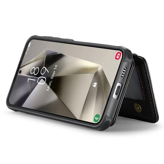 JEEHOOD - JEEHOOD J05 Samsung Galaxy S24 Skal Läder med Kortficka - Svart