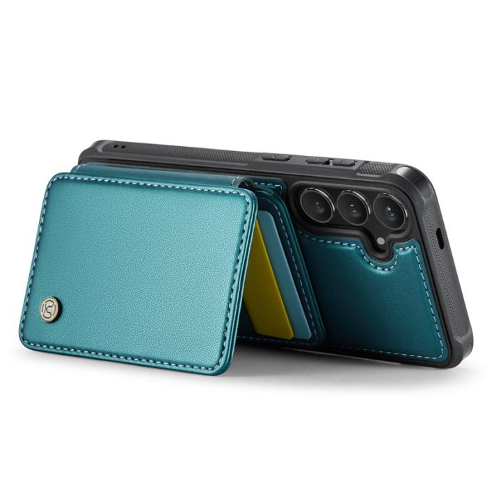 JEEHOOD - JEEHOOD J05 Samsung Galaxy S24 Skal Läder med Magnetficka Cyan