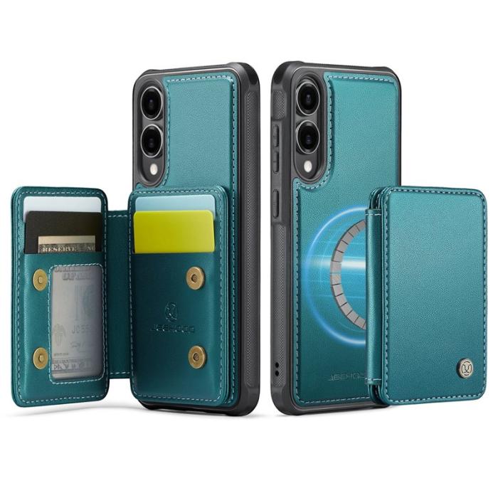 JEEHOOD - JEEHOOD J05 Samsung Galaxy S25 Edge Skal Läder med Fodral Blå