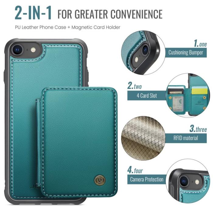 JEEHOOD - JEEHOOD J05 Skal för iPhone SE (2022) / 8 / 7 / 6s - Cyan