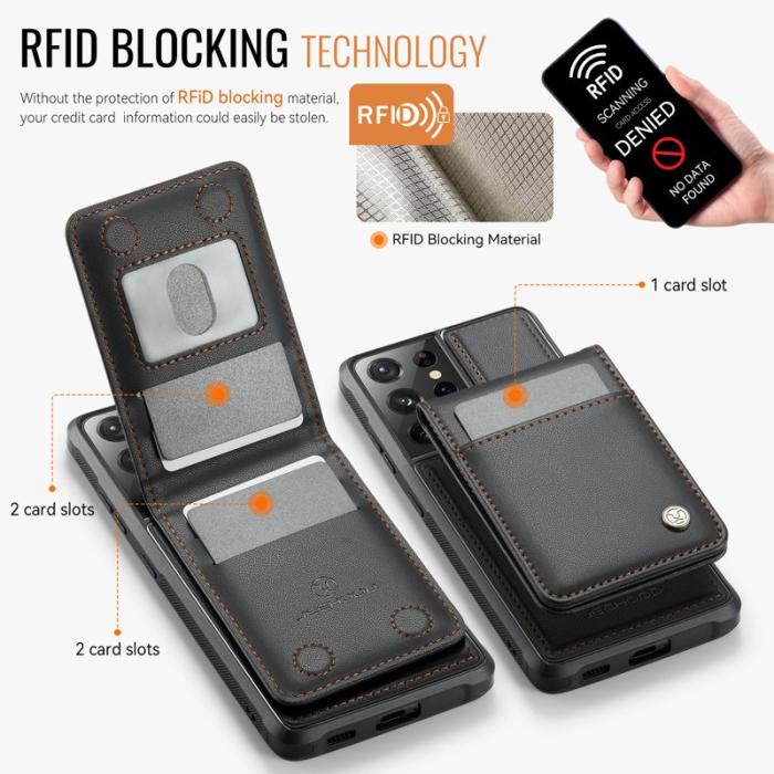 JEEHOOD - JEEHOOD J06 Fodral för Samsung Galaxy S21 Ultra 5G - Svart