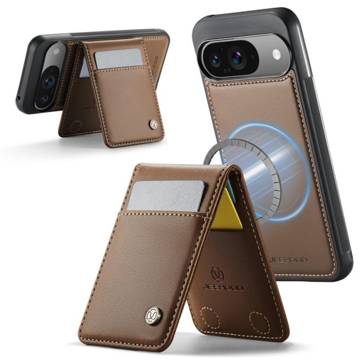 JEEHOOD - JEEHOOD J06 Google Pixel 9 Pro Skal med Kortfack - Brun