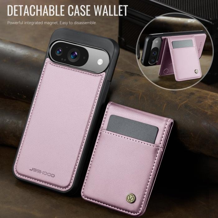 JEEHOOD - JEEHOOD J06 Google Pixel 9 Pro Skal med Kortfack - Rosa