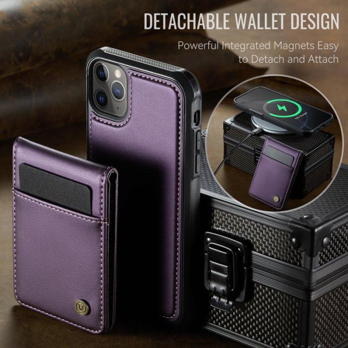 JEEHOOD - JEEHOOD J06 iPhone 11 Pro Läderfodral MagSafe RFID - Lila