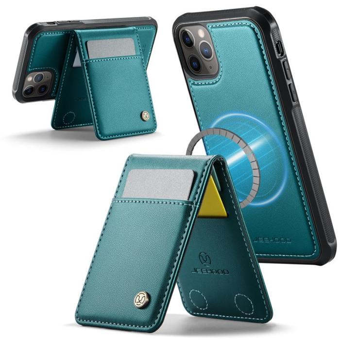 JEEHOOD - JEEHOOD J06 iPhone 11 Pro Max Läderfodral MagSafe Blå