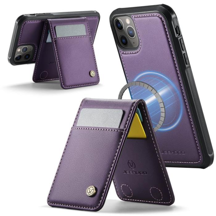 JEEHOOD - JEEHOOD J06 iPhone 11 Pro Max Skal Läder MagSafe Lila