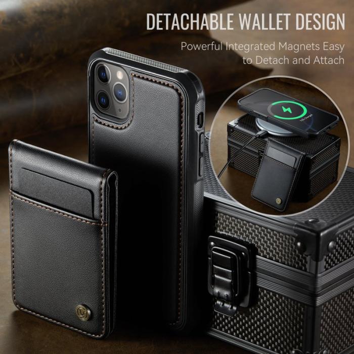 JEEHOOD - JEEHOOD J06 iPhone 11 Pro Max Skal Läder MagSafe Svart