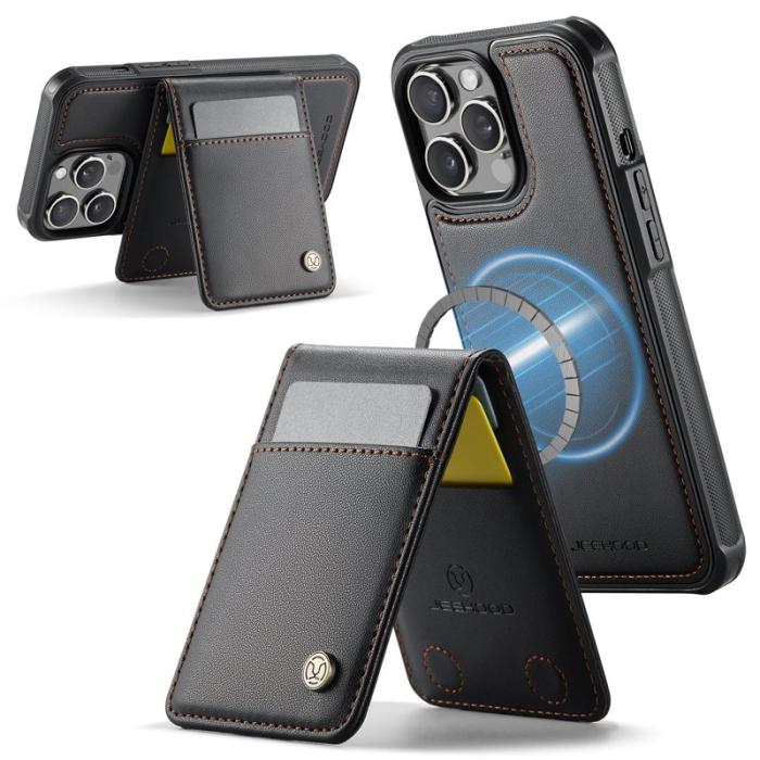 JEEHOOD - JEEHOOD J06 iPhone 12 Pro Max Skal Läder MagSafe Svart