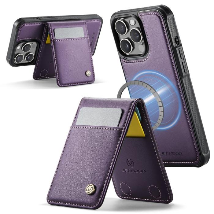 JEEHOOD - JEEHOOD J06 iPhone 14 Pro Läderfodral MagSafe RFID - Lila