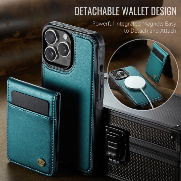 JEEHOOD - JEEHOOD J06 iPhone 14 Pro Max Skal Läder MagSafe Blå