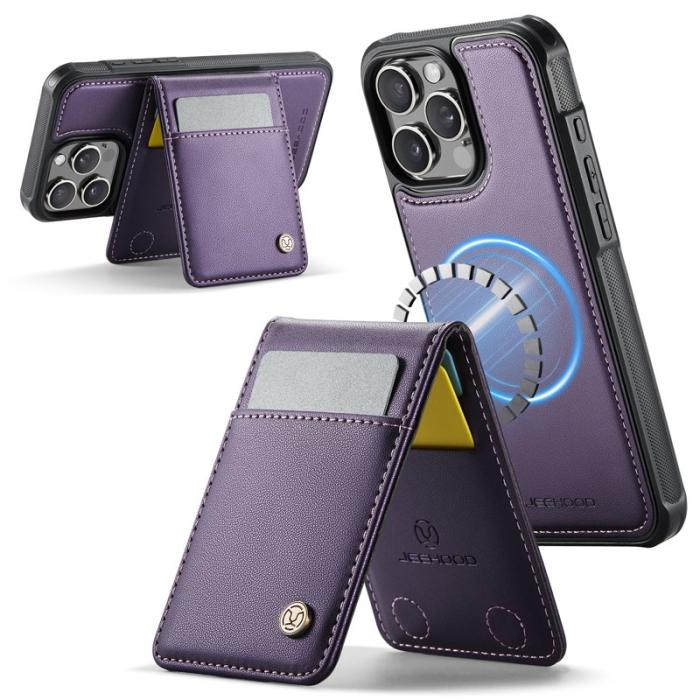 JEEHOOD - JEEHOOD J06 iPhone 16 Pro Max Skal MagSafe Läder Lila