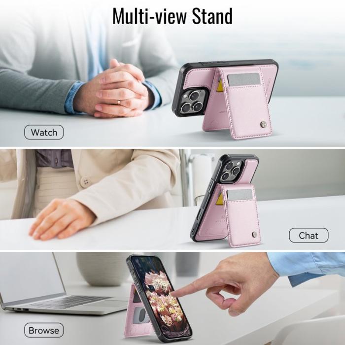 JEEHOOD - JEEHOOD J06 iPhone 16 Pro Skal MagSafe RFID Skydd - Rosa