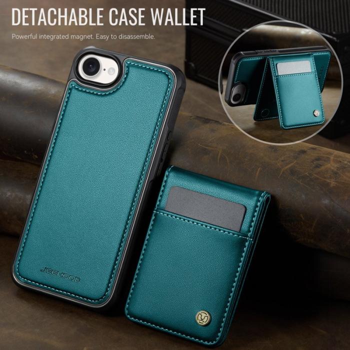 JEEHOOD - JEEHOOD J06 iPhone 16e Läderfodral MagSafe med kortficka Blå
