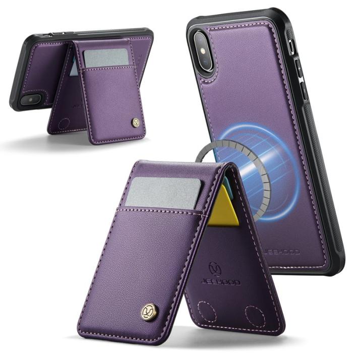 JEEHOOD - JEEHOOD J06 iPhone XS Max Skal Läder MagSafe RFID - Lila