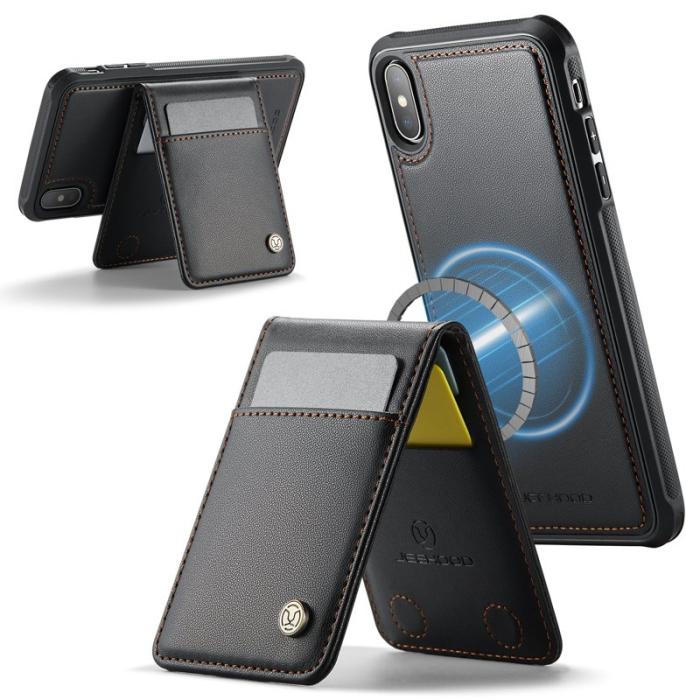JEEHOOD - JEEHOOD J06 iPhone XS/X Skal med kortfack RFID-skydd - Svart