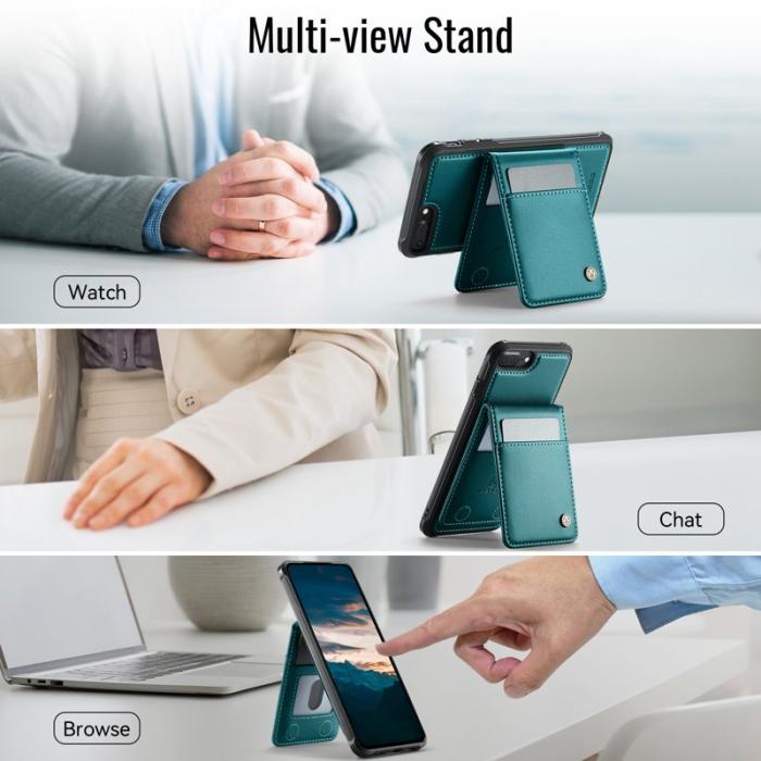 JEEHOOD - JEEHOOD J06 Läderfodral för iPhone 8 Plus/7 Plus - Blå