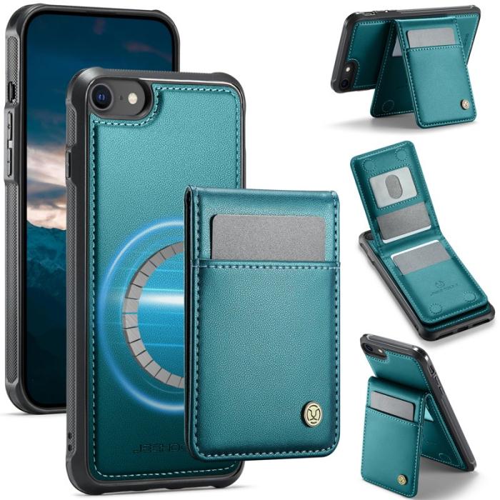 JEEHOOD - JEEHOOD J06 Läderfodral iPhone 8/SE 2020/SE 2022/7 - Blå