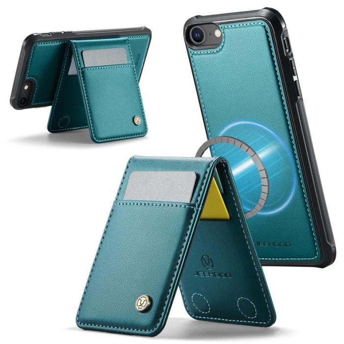 JEEHOOD - JEEHOOD J06 Läderfodral iPhone 8/SE 2020/SE 2022/7 - Blå