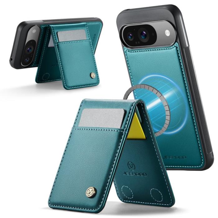 JEEHOOD - JEEHOOD J06 Läderfodral till Google Pixel 9 Pro - Blå