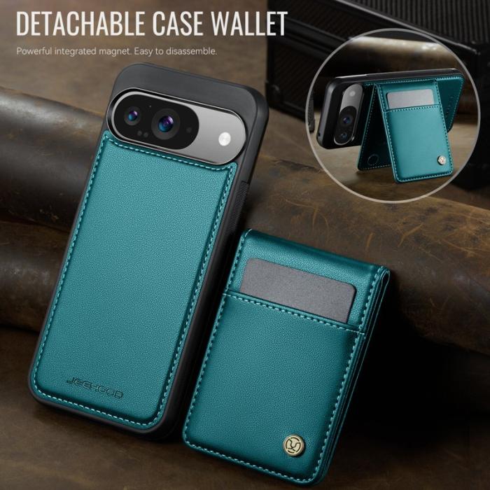 JEEHOOD - JEEHOOD J06 Läderfodral till Google Pixel 9 Pro - Blå