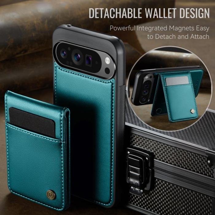 JEEHOOD - JEEHOOD J06 Läderfodral till Google Pixel 9 Pro XL - Blå