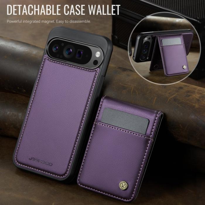 JEEHOOD - JEEHOOD J06 Läderfodral till Google Pixel 9 Pro XL - Lila