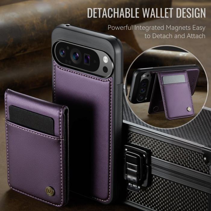 JEEHOOD - JEEHOOD J06 Läderfodral till Google Pixel 9 Pro XL - Lila