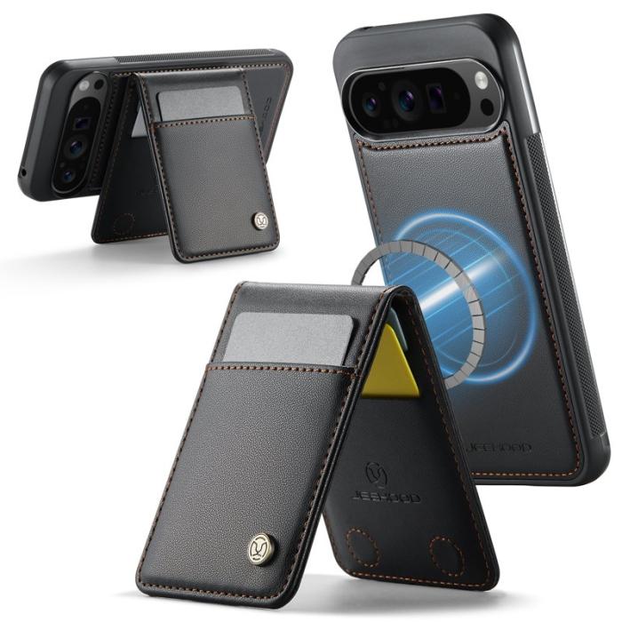 JEEHOOD - JEEHOOD J06 Läderfodral till Google Pixel 9 Pro XL - Svart