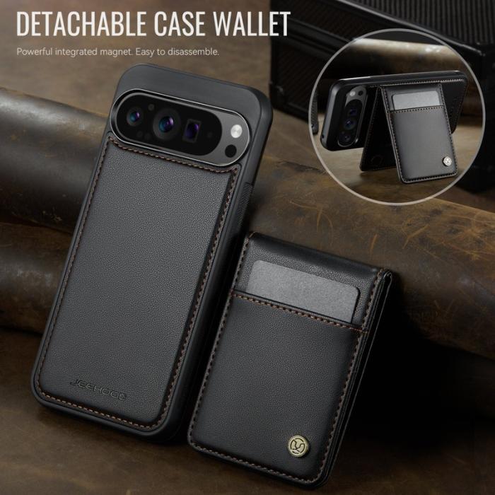 JEEHOOD - JEEHOOD J06 Läderfodral till Google Pixel 9 Pro XL - Svart