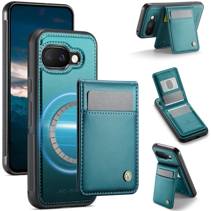 JEEHOOD - JEEHOOD J06 Läderfodral till Google Pixel 9a MagSafe Blå