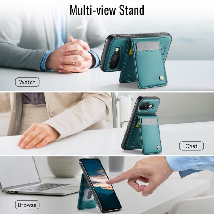 JEEHOOD - JEEHOOD J06 Läderfodral till Google Pixel 9a MagSafe Blå