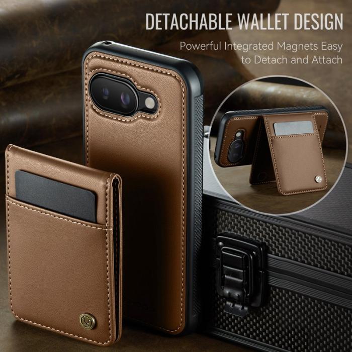 JEEHOOD - JEEHOOD J06 Läderfodral till Google Pixel 9a MagSafe Brun