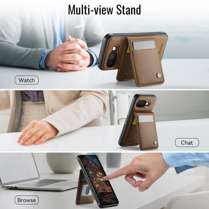 JEEHOOD - JEEHOOD J06 Läderfodral till Google Pixel 9a MagSafe Brun