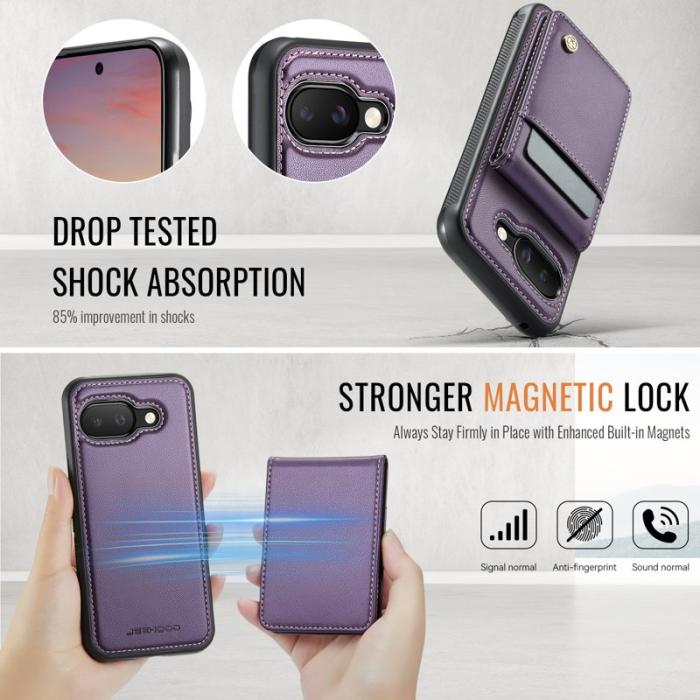 JEEHOOD - JEEHOOD J06 Läderfodral till Google Pixel 9a MagSafe Lila