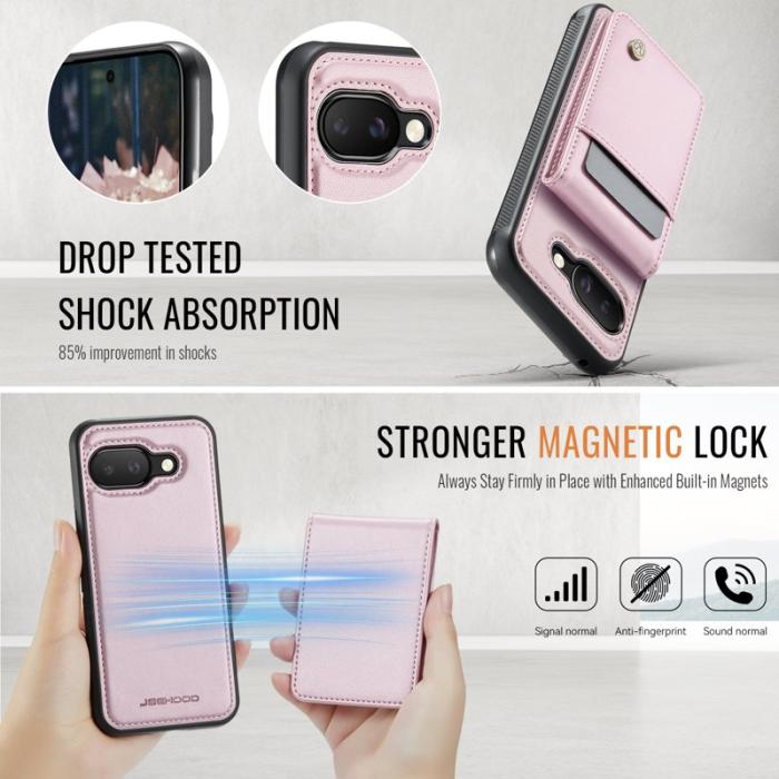 JEEHOOD - JEEHOOD J06 Läderfodral till Google Pixel 9a med MagSafe - Rosa