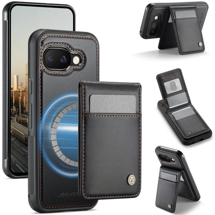 JEEHOOD - JEEHOOD J06 Läderfodral till Google Pixel 9a - Svart