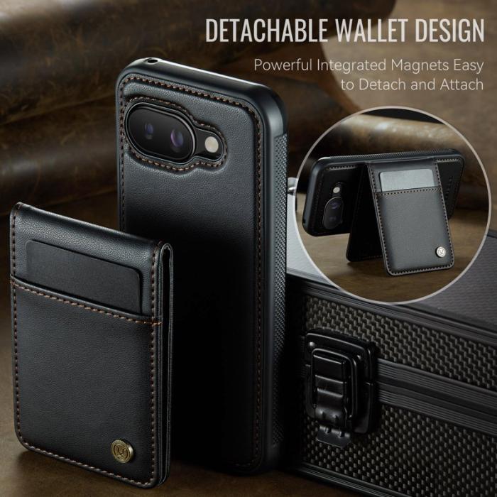 JEEHOOD - JEEHOOD J06 Läderfodral till Google Pixel 9a - Svart