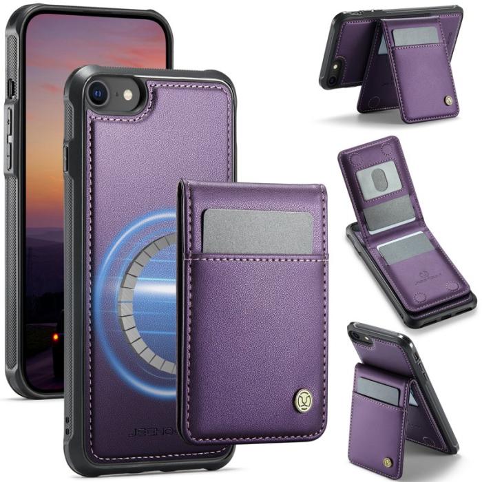 JEEHOOD - JEEHOOD J06 Läderfodral till iPhone 8/SE 2020/SE 2022 - Lila