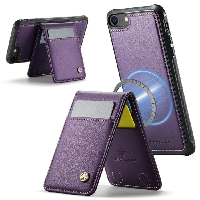 JEEHOOD - JEEHOOD J06 Läderfodral till iPhone 8/SE 2020/SE 2022 - Lila