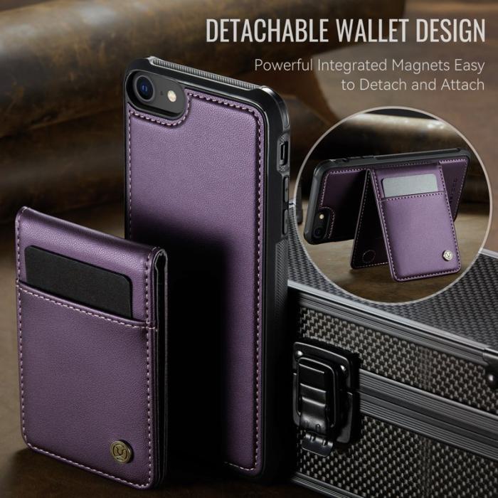 JEEHOOD - JEEHOOD J06 Läderfodral till iPhone 8/SE 2020/SE 2022 - Lila