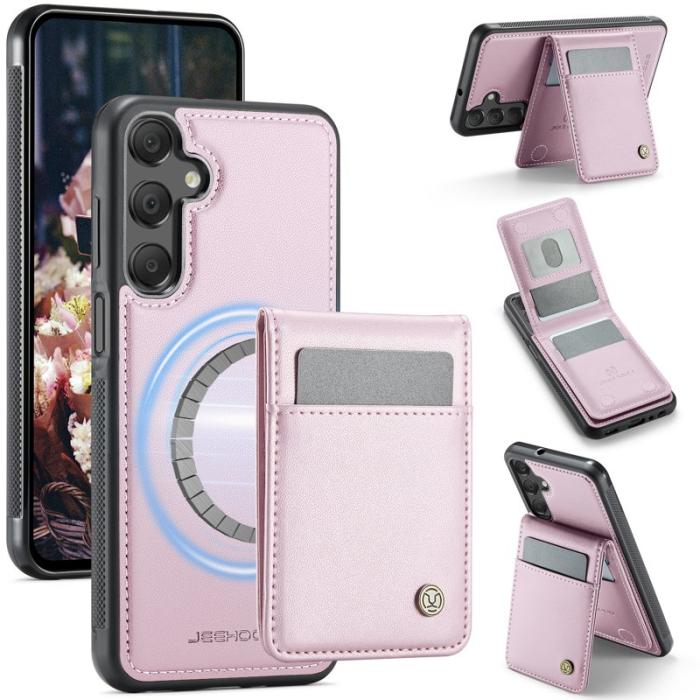 JEEHOOD - JEEHOOD J06 Läderfodral till Samsung Galaxy A15 5G/4G - Rosa