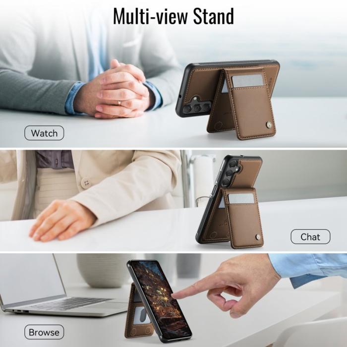 JEEHOOD - JEEHOOD J06 Läderfodral till Samsung Galaxy A16 5G/4G - Brun