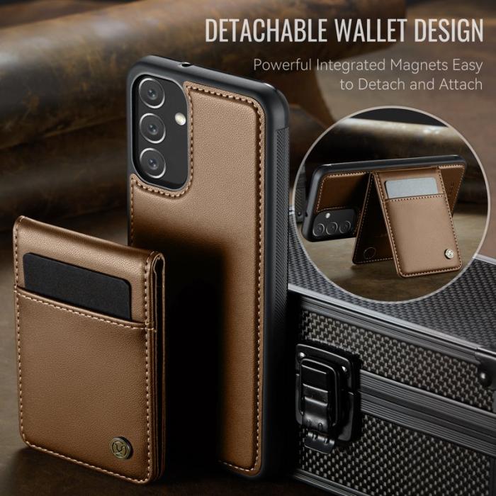 JEEHOOD - JEEHOOD J06 Läderfodral till Samsung Galaxy A34 5G - Brun