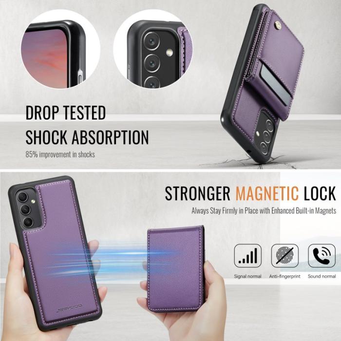 JEEHOOD - JEEHOOD J06 Läderfodral till Samsung Galaxy A34 5G - Lila