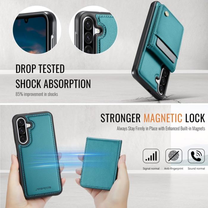 JEEHOOD - JEEHOOD J06 Läderfodral till Samsung Galaxy A36 5G - Blå