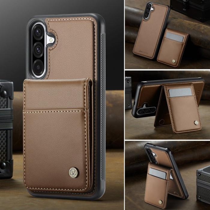 JEEHOOD - JEEHOOD J06 Läderfodral till Samsung Galaxy A36 5G - Brun